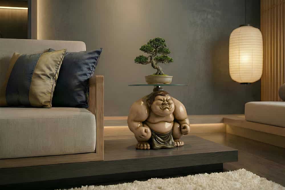 
"Sumo" Designer Side Table - Natural