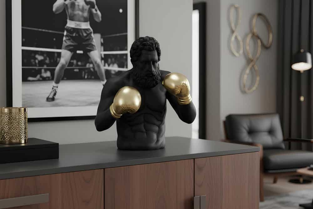 
Oggetto decorativo di design «Boxer» - Nero