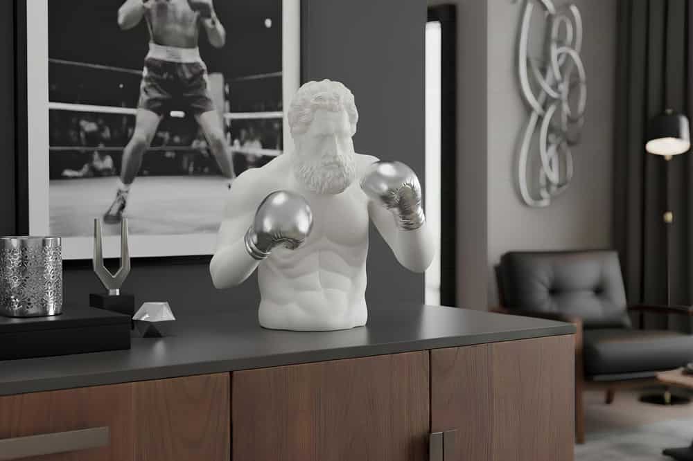 
Oggetto decorativo di design «Boxer» - Bianco