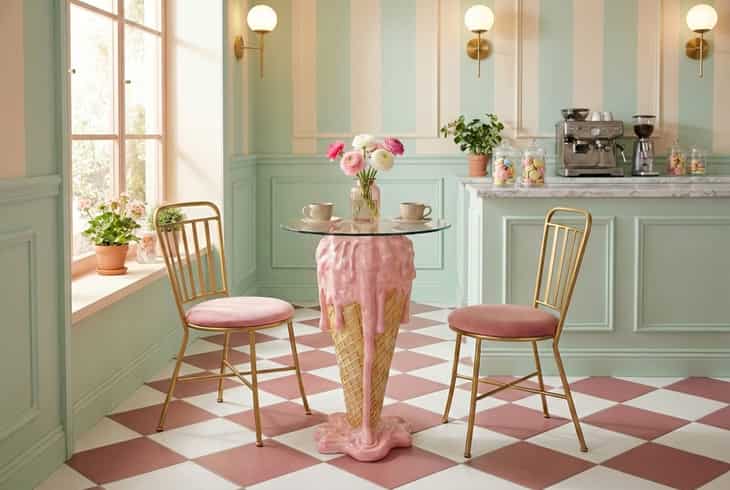 
Table de bistrot design « Ice Cream »