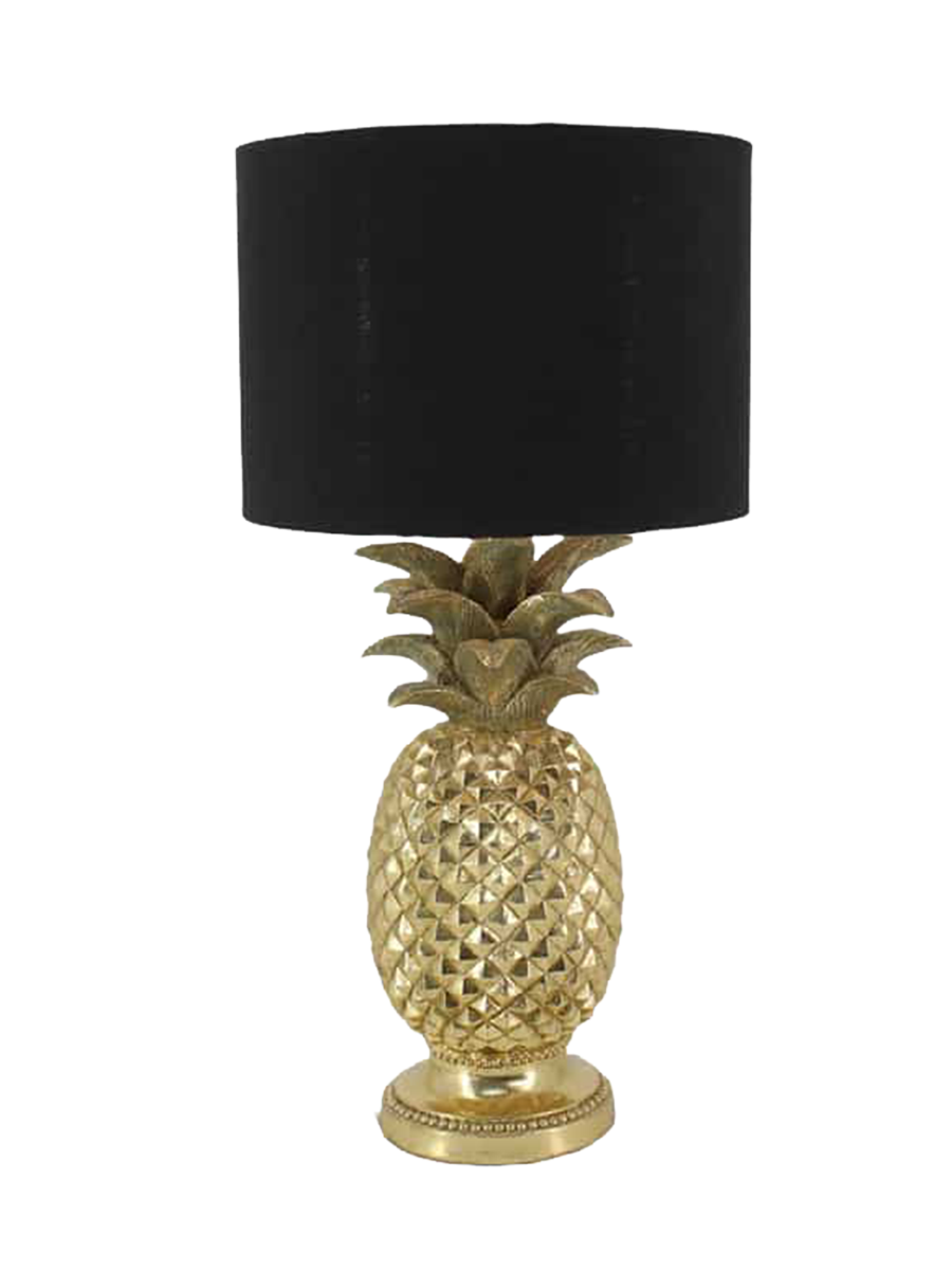 
"Pineapple" Designer Table Lamp - Gold, Black