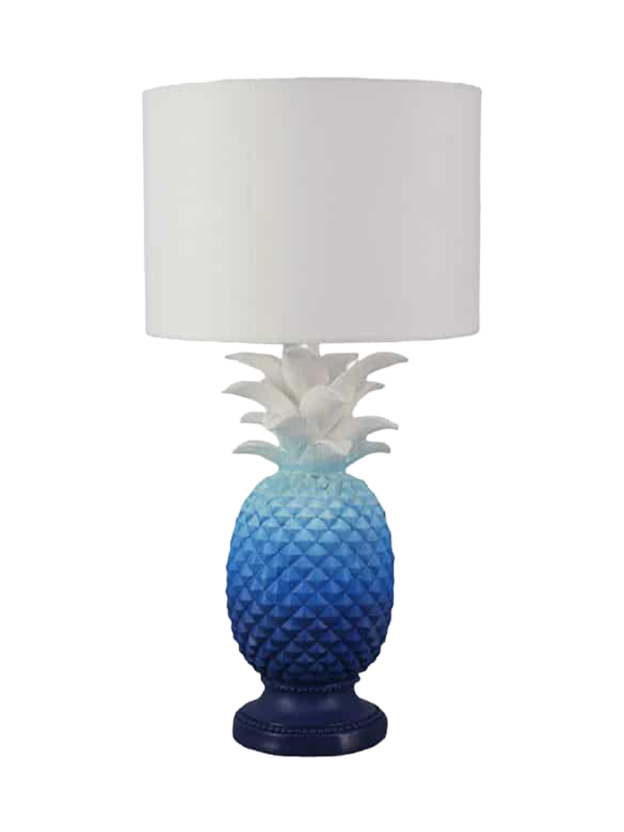 
"Pineapple" Designer Table Lamp - Blue, White