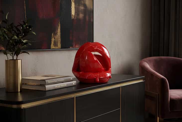 
Oggetto decorativo di design „Red Lips Pop Art“