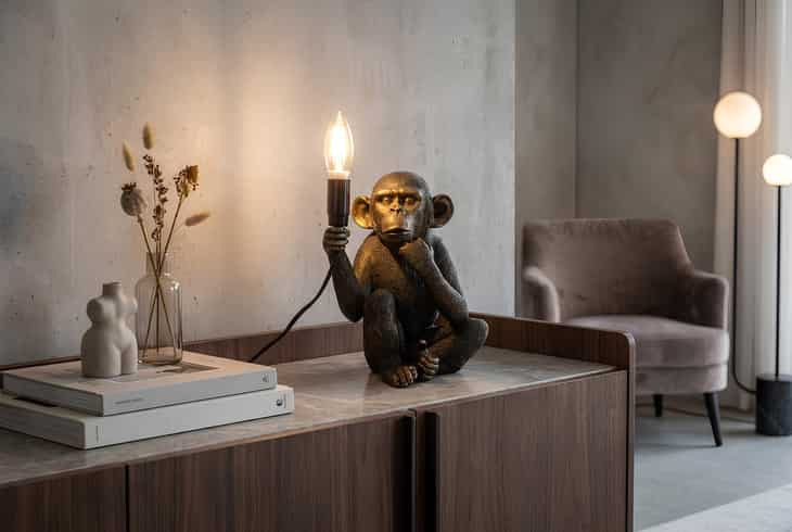 
"Chimpanzee" Design Table Lamp