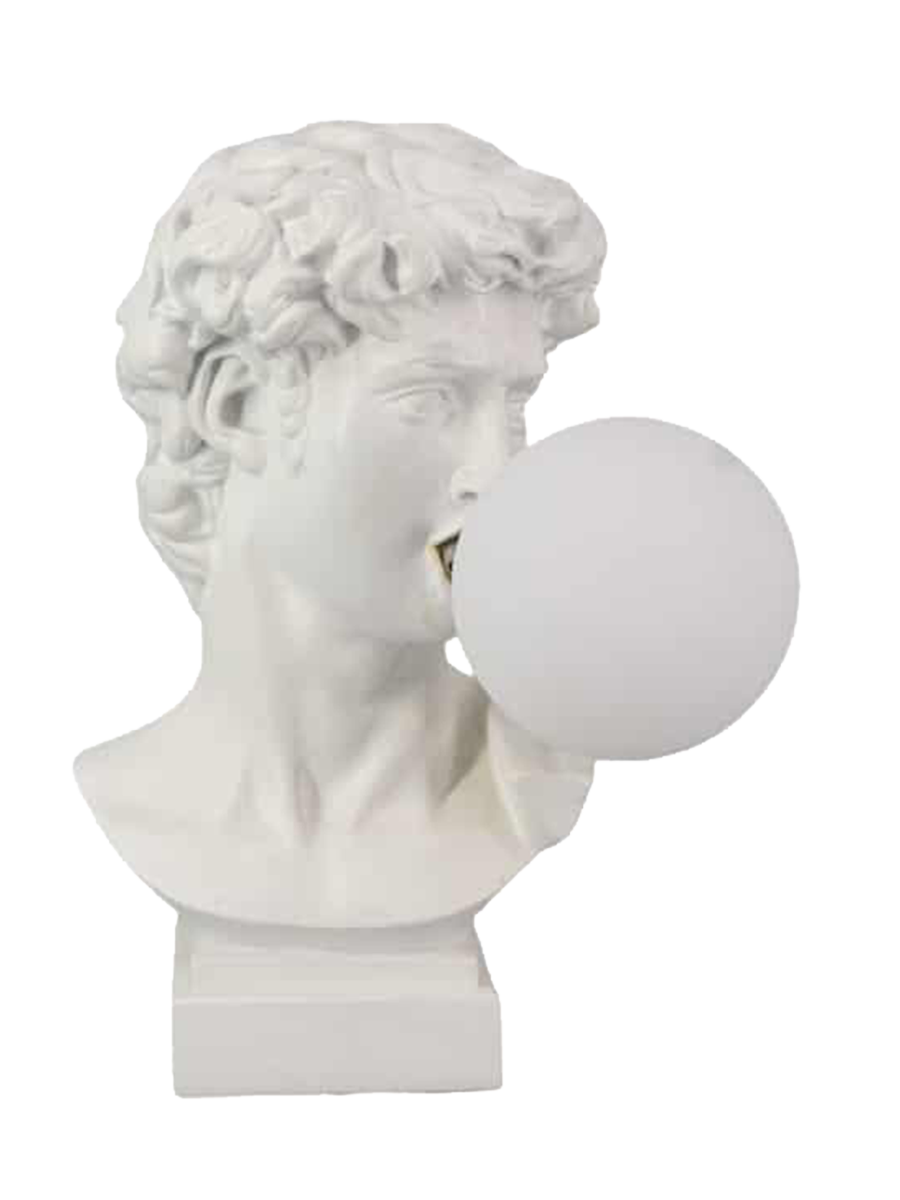 
Lampe de table design « David » - Blanc