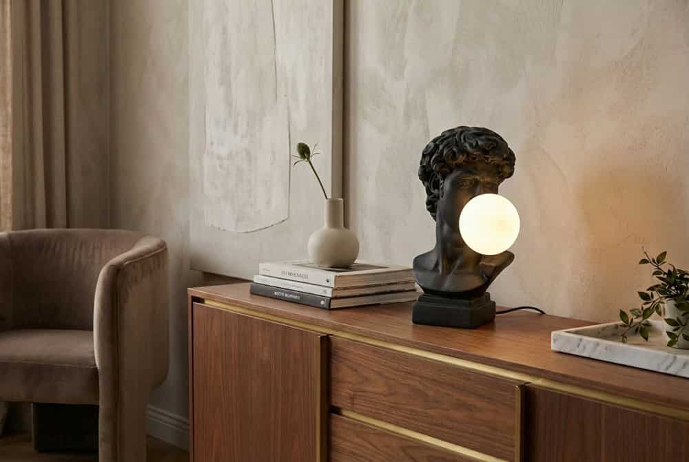 
Lampe de table design « David » - Noir