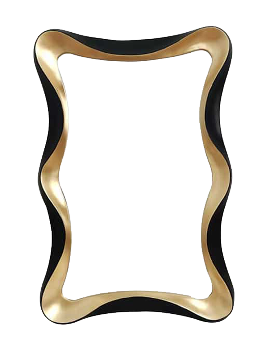
"Venetia" Decorative Wall Mirror - Black / Gold