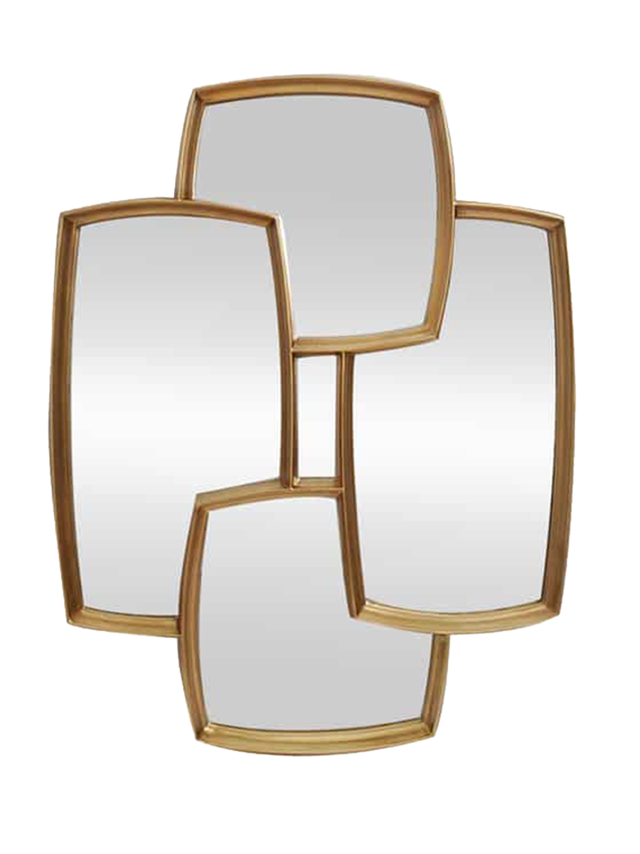 
Design Wandspiegel „Quadra“ - Gold