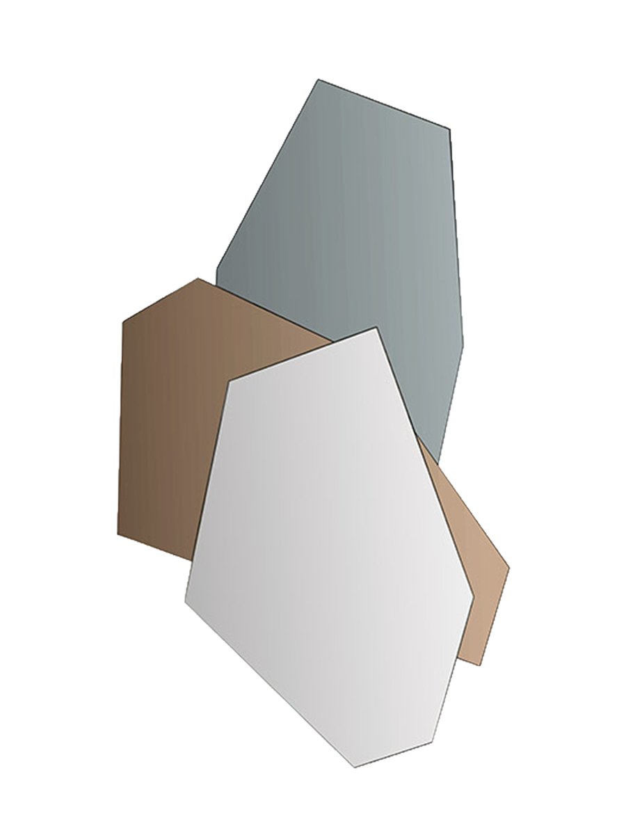 
Specchio da parete di design «Geometric», diverse dimensioni - 124 x 73 cm