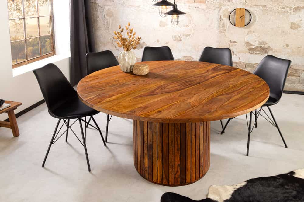 
Runder Massivholz Esstisch „Tres Chic“, verschiedene Grössen - Ø 120 cm