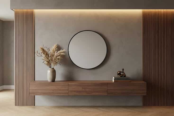 
Specchio da parete di design «Portrait», diverse dimensioni - Nero / Ø 76 cm
