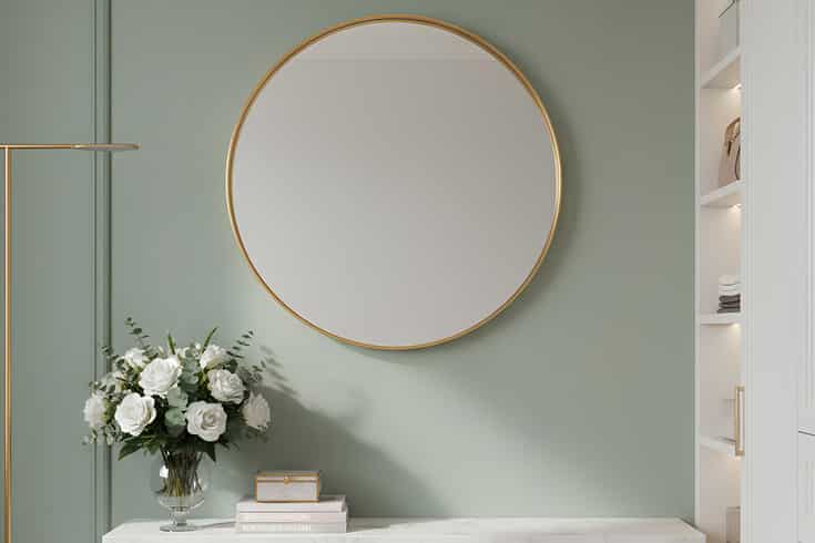 
Specchio da parete di design «Portrait», diverse dimensioni - Oro / Ø 60 cm