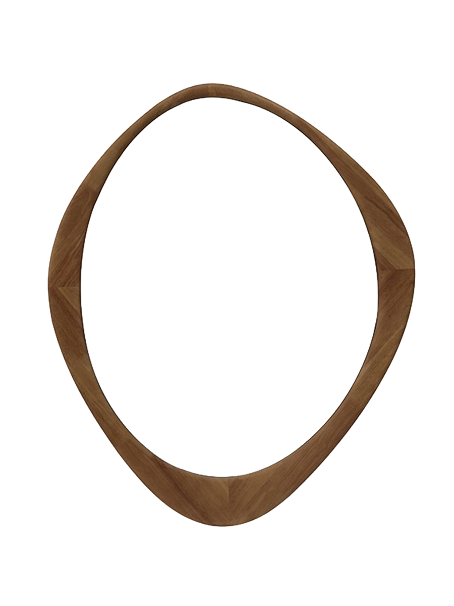 
Miroir mural design « Organic » - 89 x 74 cm / Nussbaum