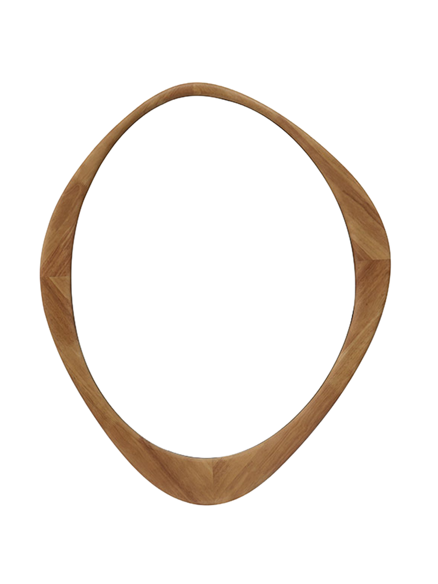 
Miroir mural design « Organic » - 89 x 74 cm / Chêne naturel