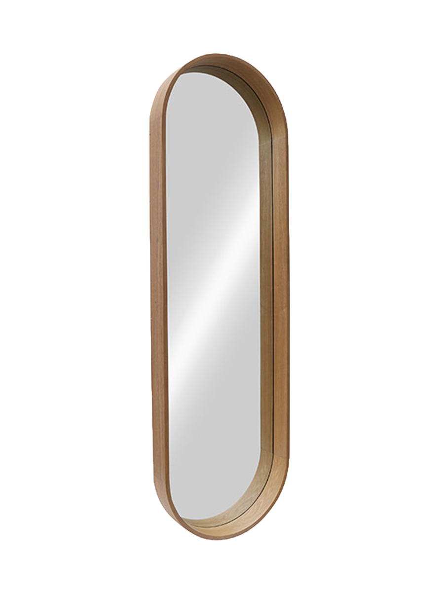 
"Portrait Wood" Design Wall Mirror - Natural Oak