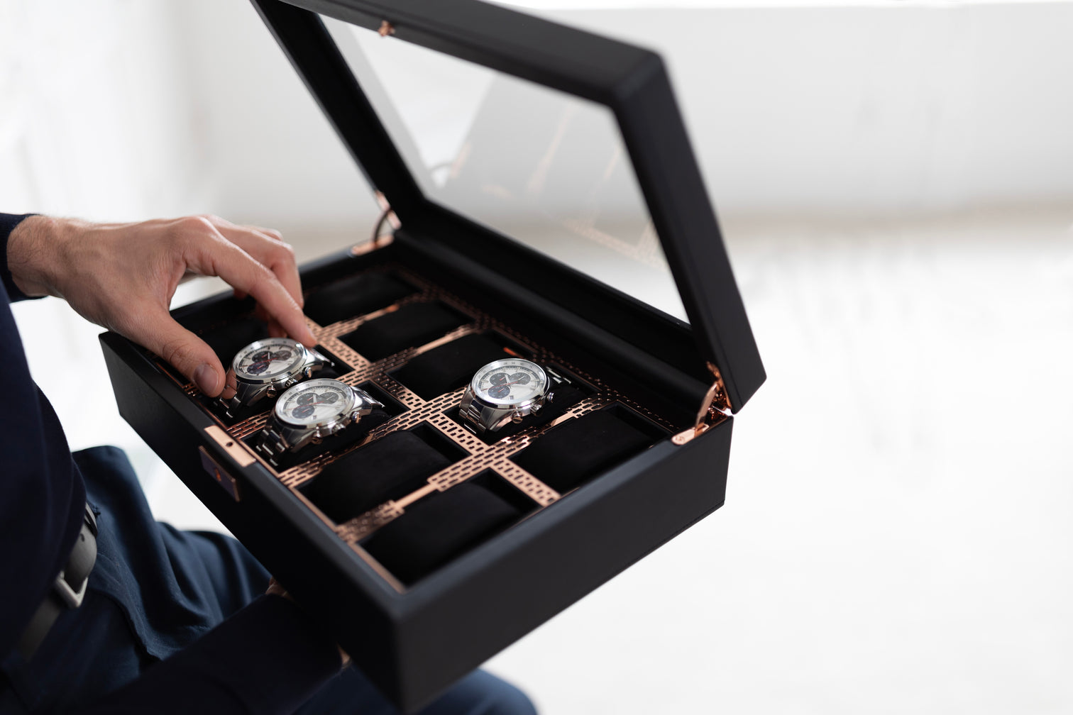 
Boîte à montres « Axis » pour 10 montres-bracelets - Cuivre