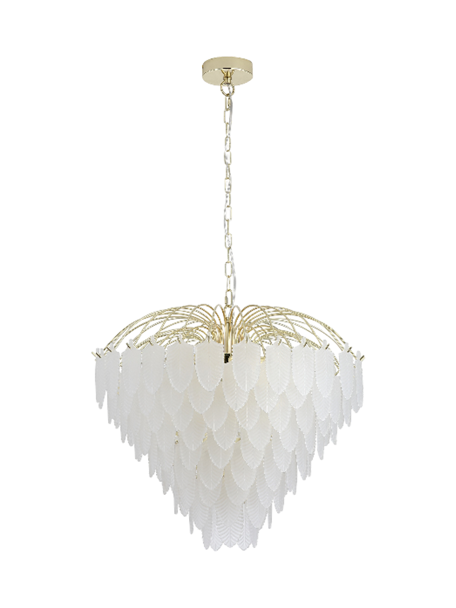 
Suspension lumineuse de luxe "Feather" - 10 flammes