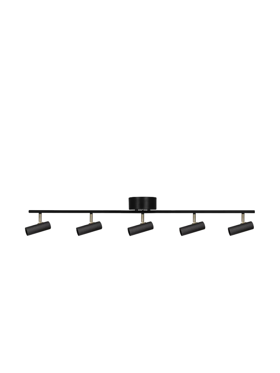 
Plafonnier design « Hubble » à 5 flammes - Noir