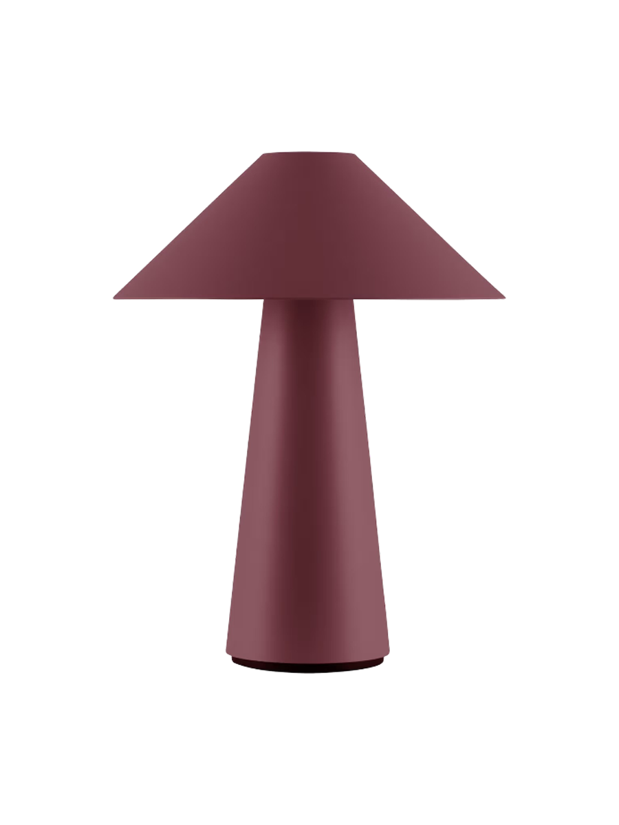 
Tragbare In-/Outdoor LED Tischlampe „Cannes“ - Burgundy