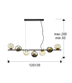 
LED Design Hängelampe „Inoa“ 7-flammig