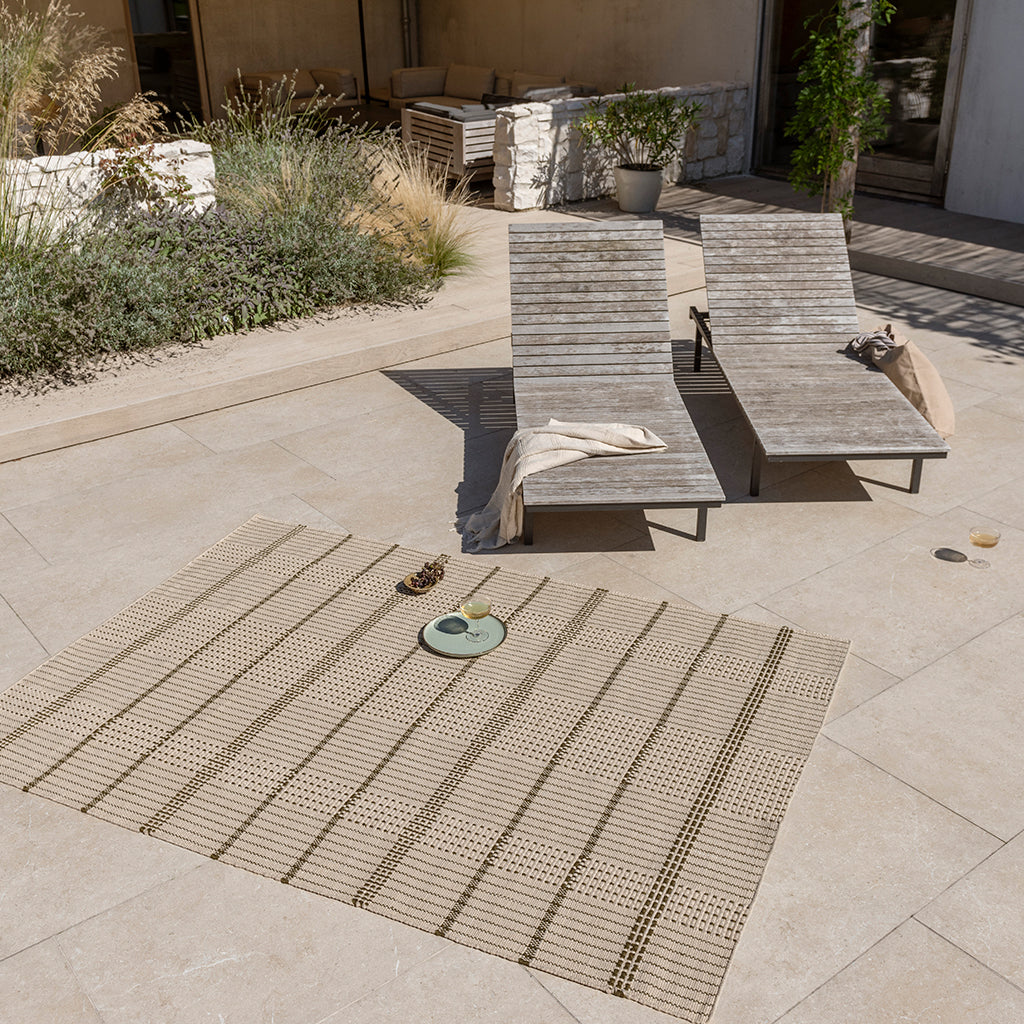 
High-Quality Indoor/Outdoor Designer Rug "Zona Olive Stitch", Various Sizes - 140 x 200 cm / Multicolor 3
