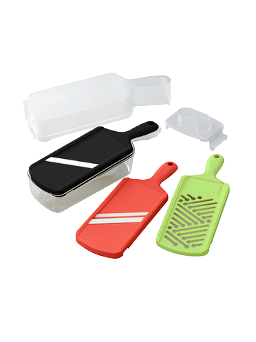 
Set de 6 ustensiles de cuisine haut de gamme en céramique de zircone blanche "Slice & Grate"