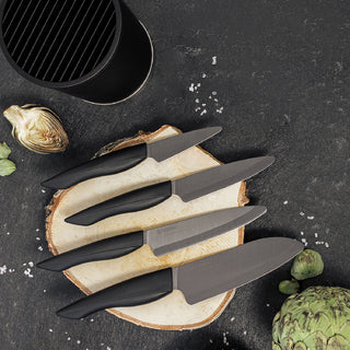
Premium Soft-Touch Knife Block including four "SHIN" Professional Knives