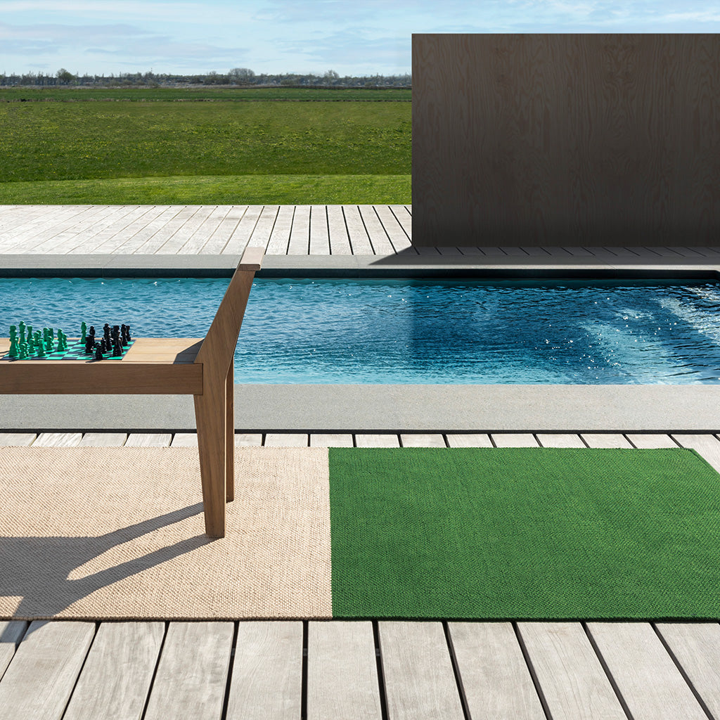 
Handgewebter In-/Outdoor Designer Teppich „Deck Spring Green“ - 140 x 200 cm