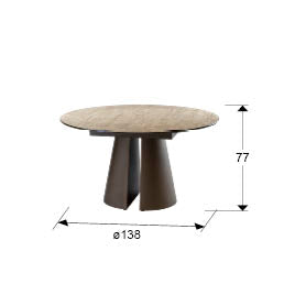 
Round Designer Dining Table “Samara” Ø 138 cm