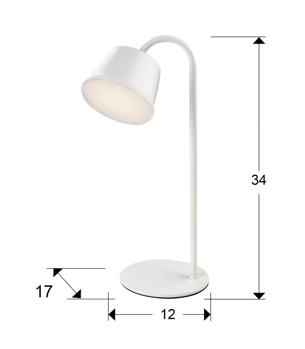 
Lampada da tavolo di design LED portatile per interni ed esterni „Cuco“ - Bianco