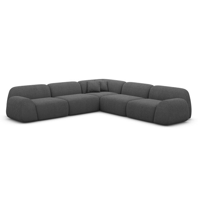 
5-Sitzer Design Ecksofa „Lumera“ mit Bouclé-Bezug - Bouclé Graphit