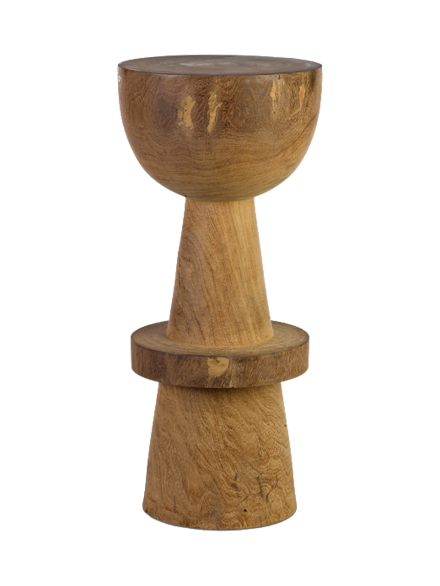 
Massiver, handgefertigter Barhocker „Ball“
