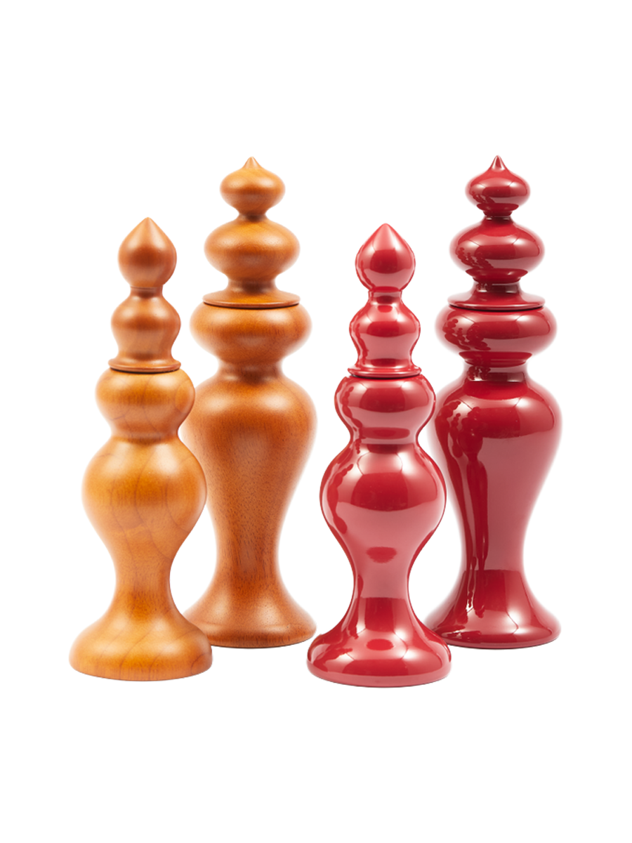
Grand moulin à sel et à poivre design « Grinder » - XL = Ø 8 x hauteur 28 cm / Rouge