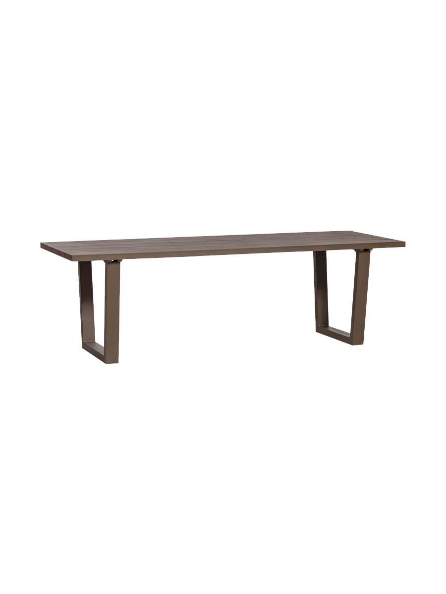 
Table de jardin design rectangulaire « Bear », 240 x 87 cm - Marron