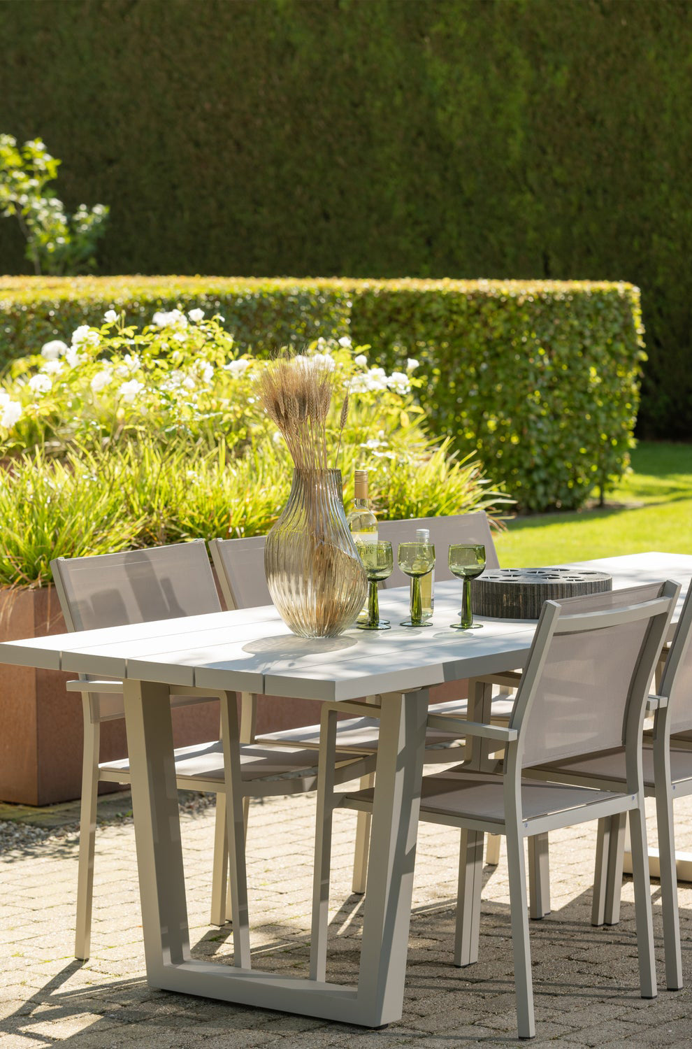 
Table de jardin design rectangulaire « Bear », 240 x 87 cm - Sable