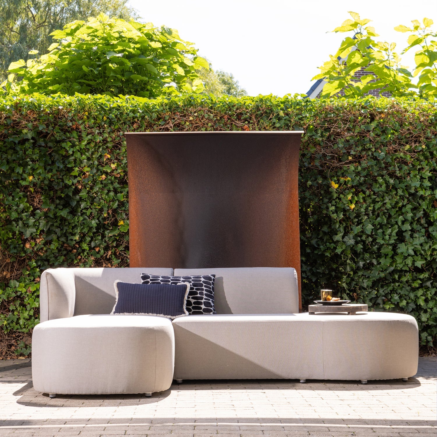 
Ensemble de jardin lounge design « Chios » - Sable / Liens