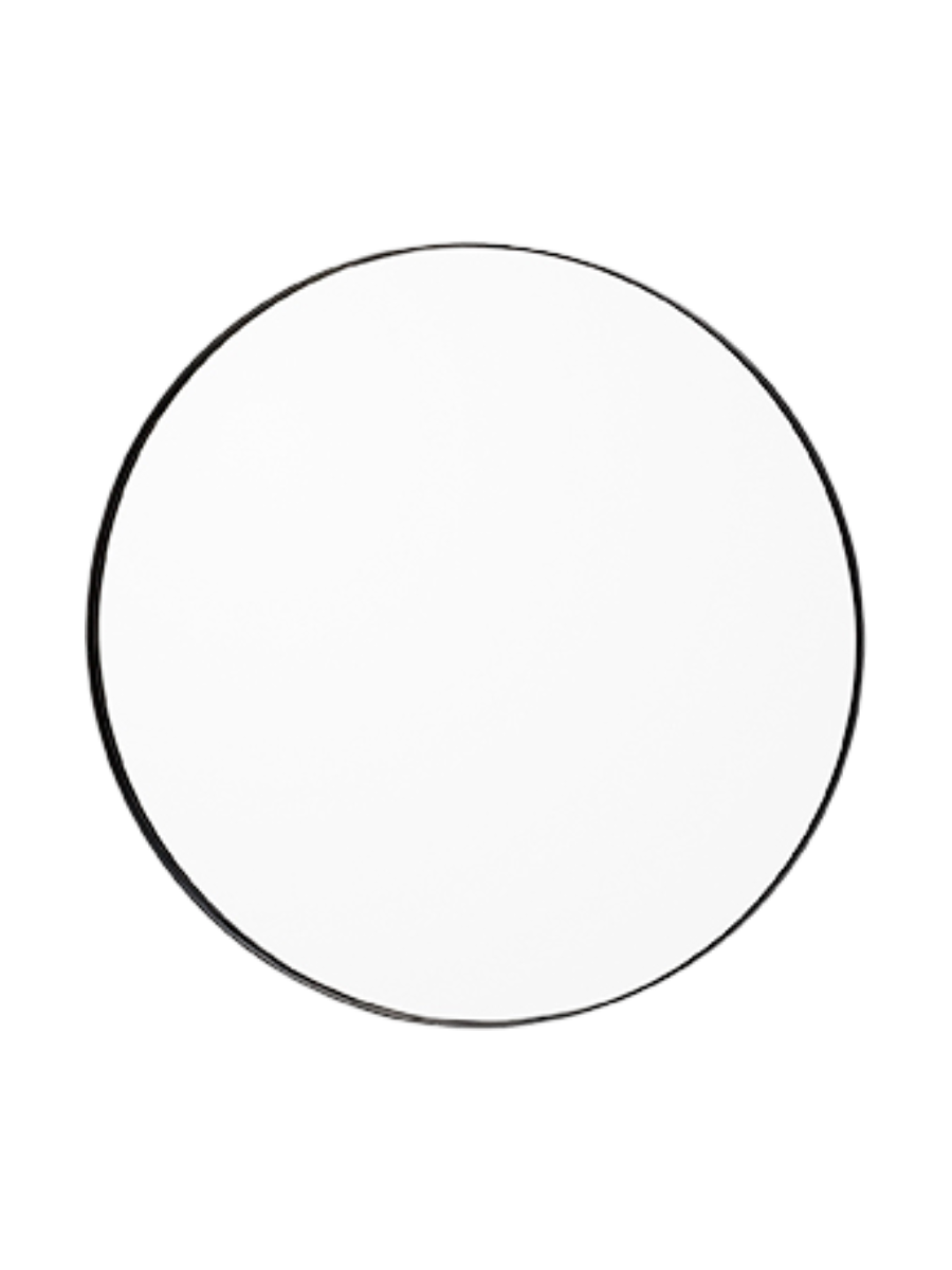 
Specchio da parete di design “Circum” Ø 50 cm - Trasparente / Nero