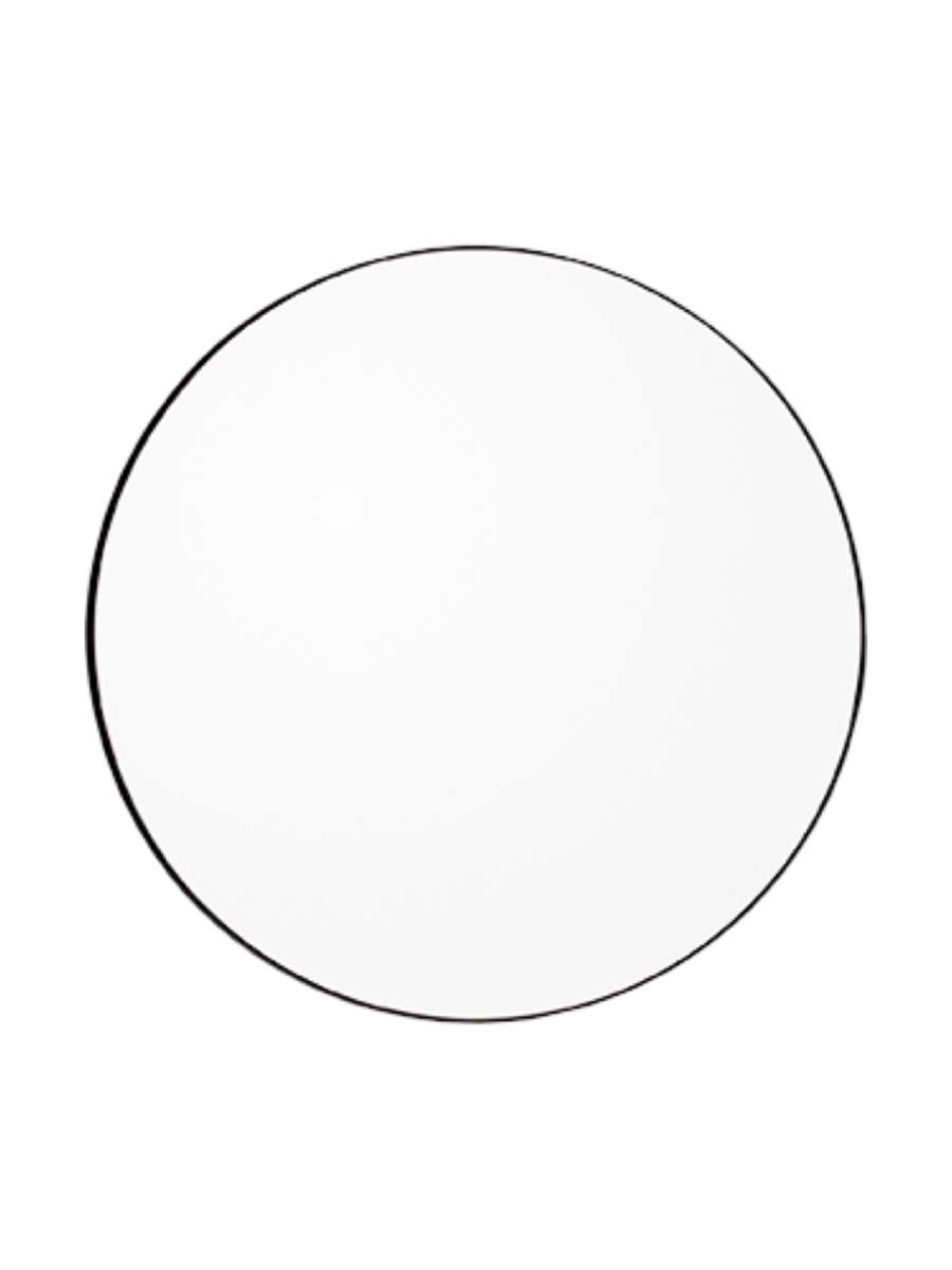 
Specchio da parete di design “Circum” Ø 90 cm - Trasparente / Nero