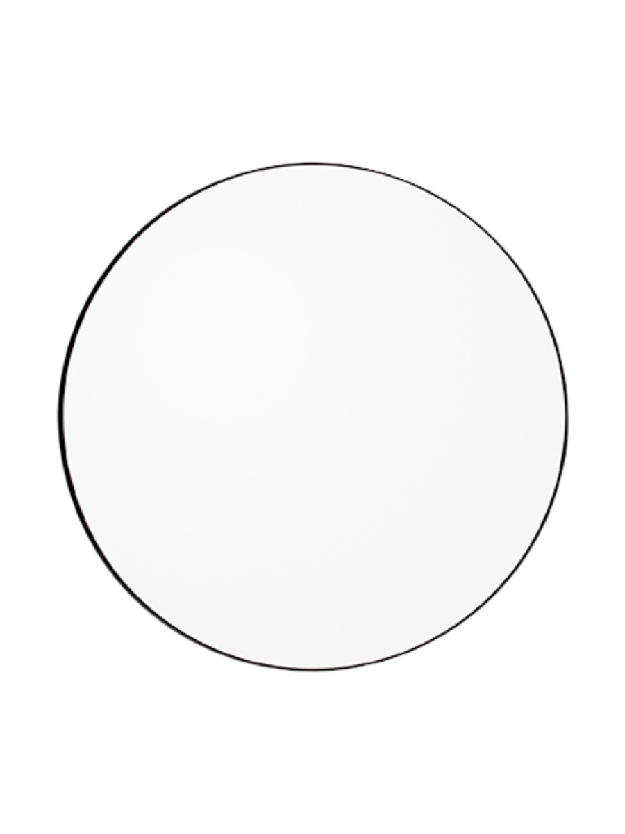 
Specchio da parete di design “Circum” Ø 110 cm - Trasparente / Nero
