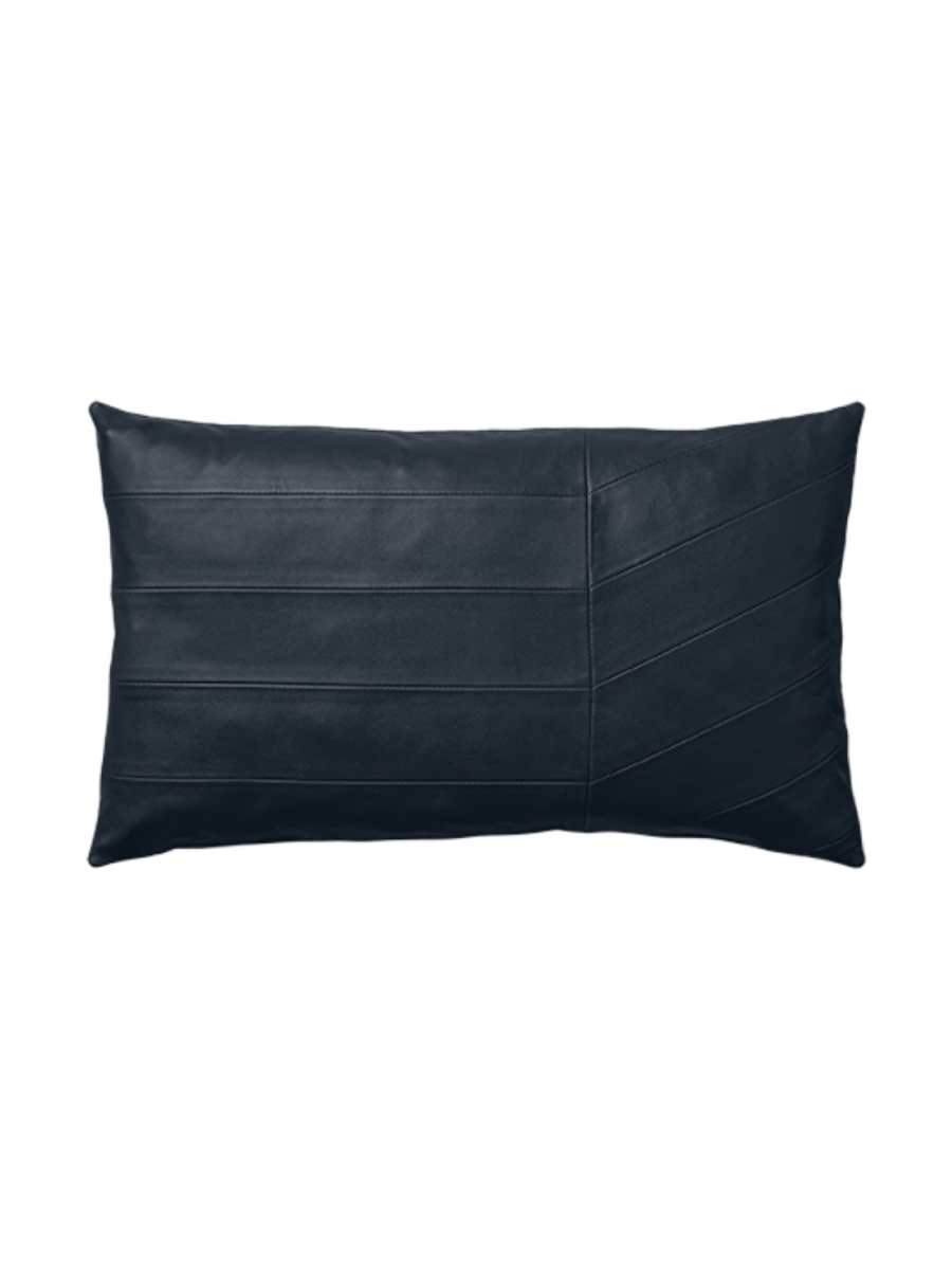 
Designer leather cushion "Coria" 50 x 30 cm - Navy