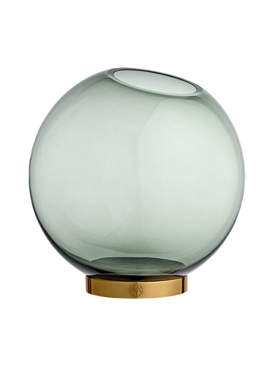 
Designer Vase "Globe" - Forest/Gold