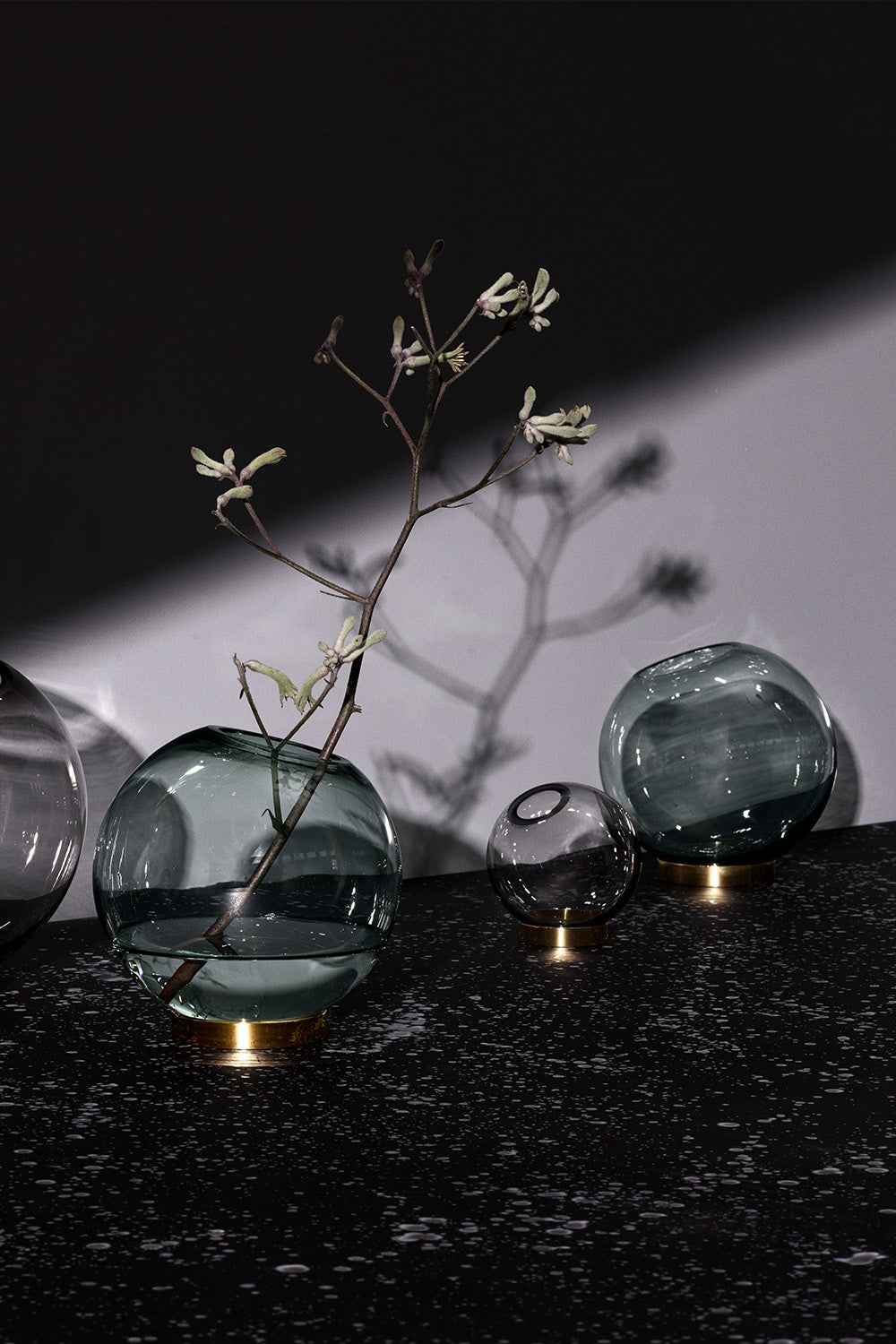 
Designer Vase "Globe" - Forest/Gold