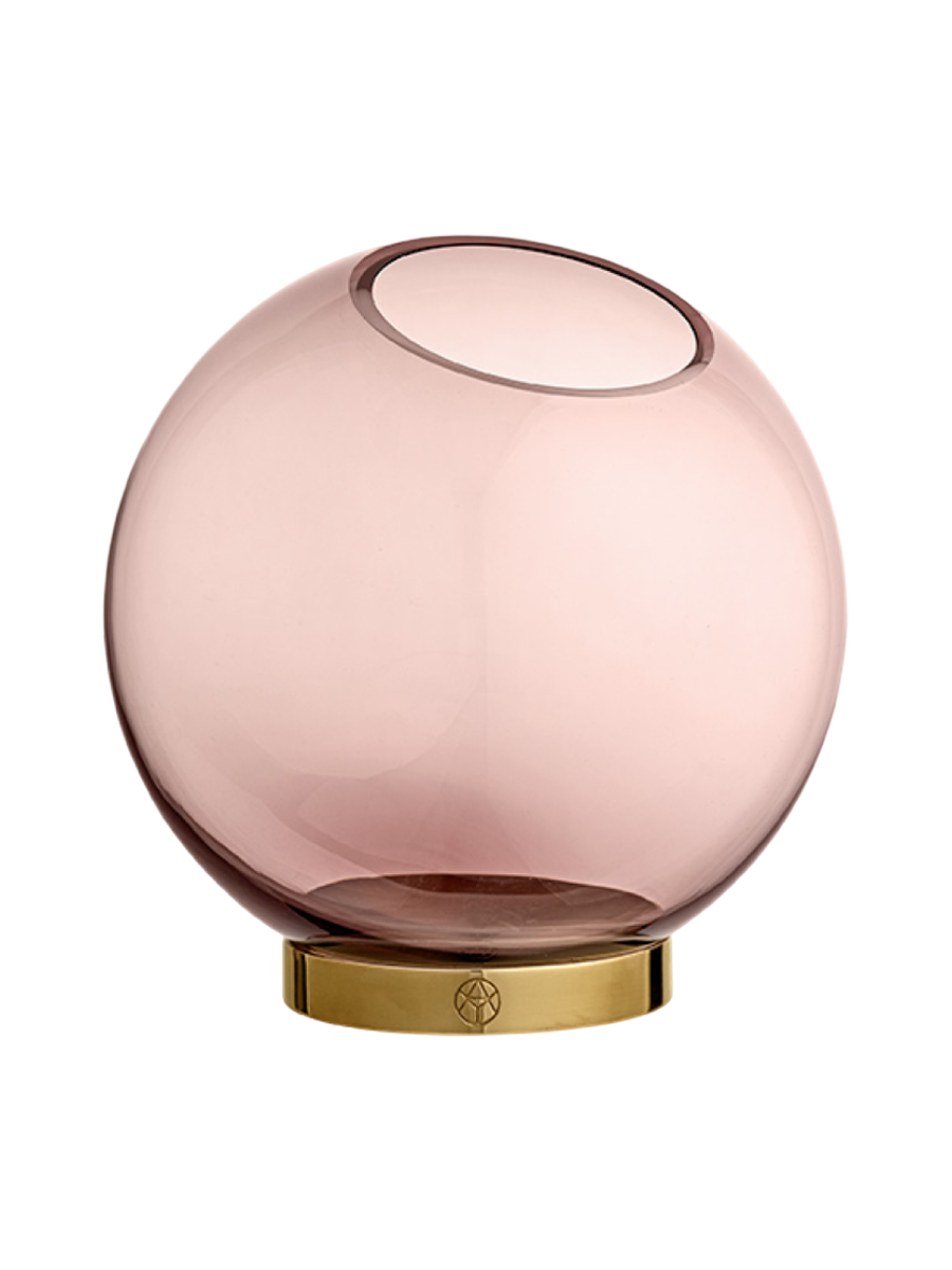 
Vaso di design „Globe“ - rosa/oro - Ø 17cm x H 17 cm
