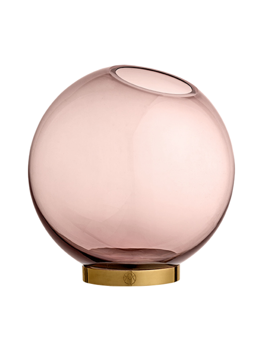 
Vaso di design „Globe“ - rosa/oro - Ø 21 cm x H 21 cm