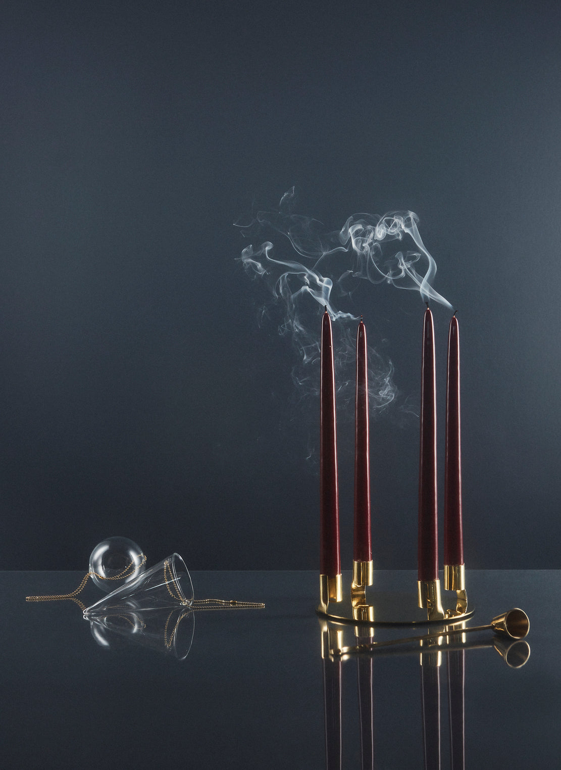 
Lot de 4 bougies design « Lux » – Bordeaux