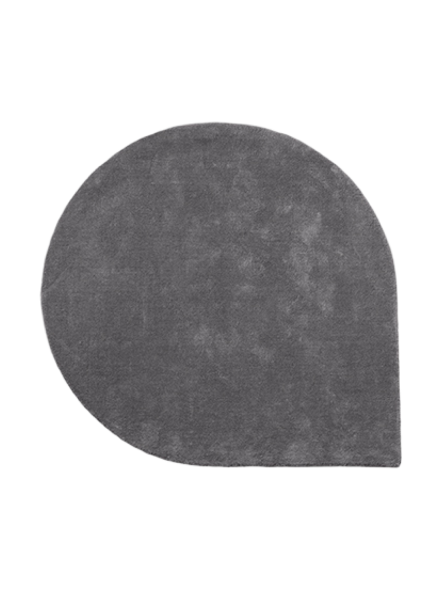 
Hochwertiger Design Wollteppich „Stilla“ - Dark Grey - 160 x 130 cm