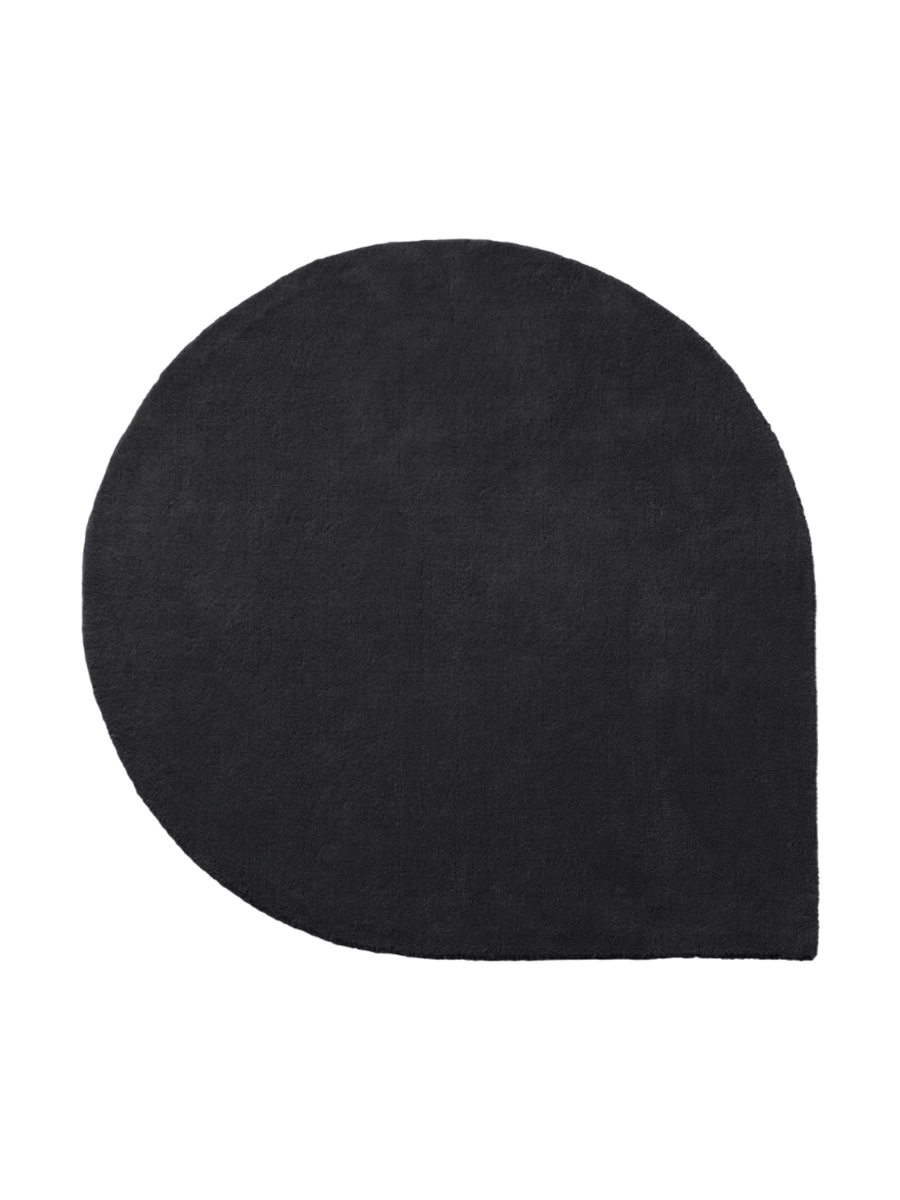 
Hochwertiger Design Wollteppich „Stilla“ - Anthrazit - 160 x 130 cm