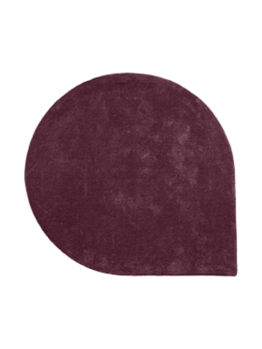 
Hochwertiger Design Wollteppich „Stilla“ - Bordeaux - 160 x 130 cm