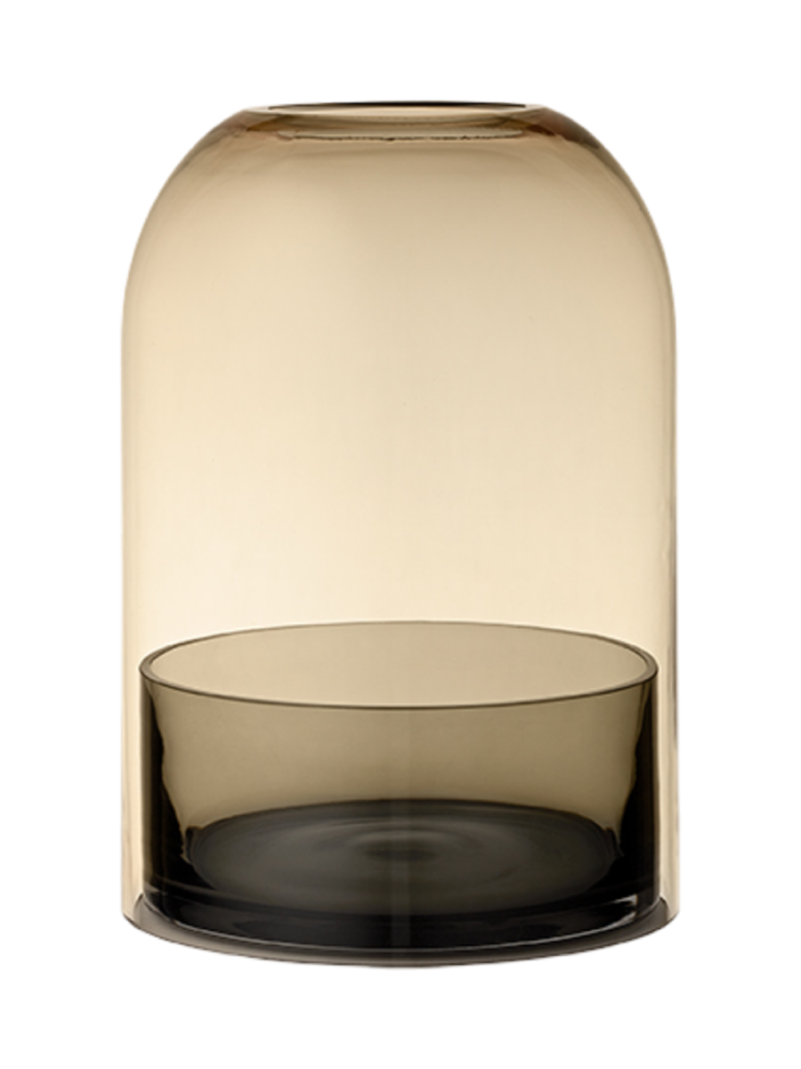 
"Tota" Designer Tealight Holder - Black & Amber
