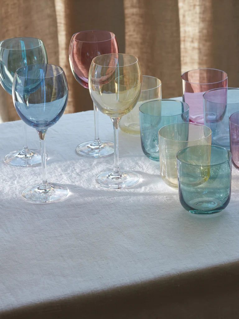 
Hand-blown wine glasses "Polka", set of 4